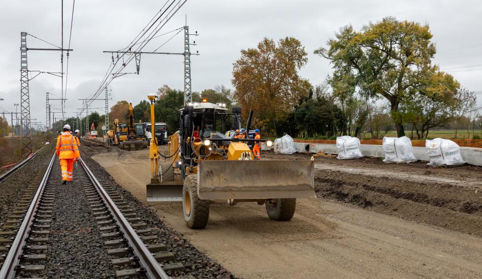 Travaux gare de Castelnau d'Estretefonds